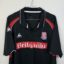 Koszulka piłkarska Stoke City FC, 2009/10 Away, stan bardzo dobry - starta nalepka z rozmiarem na karku oraz popękana nalepka u dołu koszulki na froncie.- zbliżenie