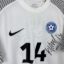 Koszulka piłkarska Estonia, 2021/24 Away, stan zadowalający - zabrudzenia na froncie oraz poszarpany materiał z boku koszulki.- widok dodatkowy 4