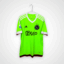 Koszulka piłkarska AFC Ajax, 2015/16 Away, stan dobry - uszkodzona nalepka 'climacool', drobne pęknięcia na cyfrze na plecach oraz niewielka plamka.- widok z tyłu