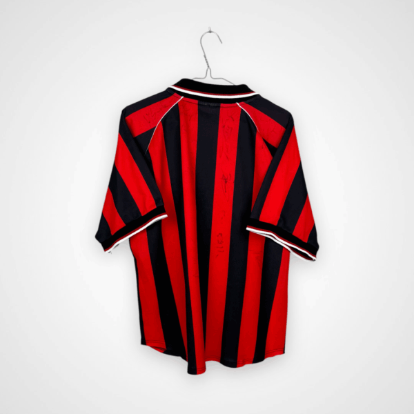 Eintracht Frankfurt football shirt, 2001/03 Home, satisfactory condition - large pull under the crest and a few micro on the sleeve.- rear view