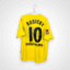 Borussia Dortmund Fußballtrikot, 2002/03 Home, befriedigender Zustand - ein paar Mikrozerrungen und Flecken und ein beschädigtes Wappen.