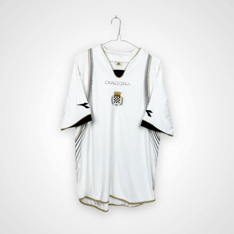 Boavista SC football shirt, 2007/08 Third, poor condition - damaged 'diadora' lettering on front and emblem on back of shirt at bottom.