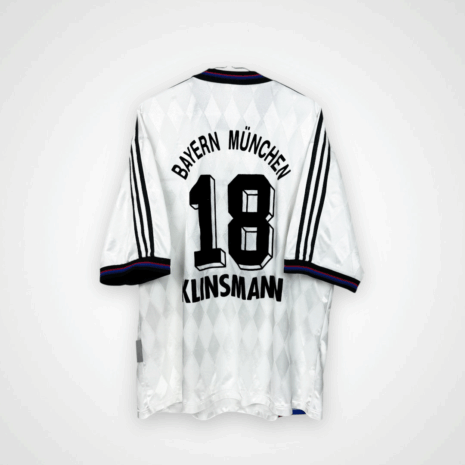 Koszulka piłkarska FC Bayern Monachium, 1995/97 Away, stan bardzo dobry - nieznaczna ilość mikro zaciągnięć.