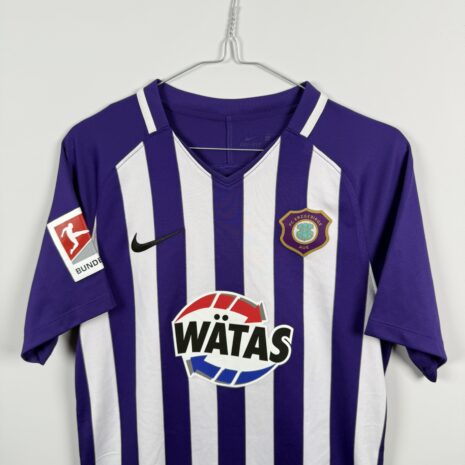 IMG_0230 Koszulka piłkarska FC Erzgebirge Aue, 2020/22 Home, stan doskonały- zbliżenie na front