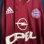 Koszulka piłkarska Koszulka piłkarska FC Bayern Monachium, 2001/02 Home, stan zadowalający - znaczna ilość niewielkich zaciągnięć oraz defekt nadruku sponsora na