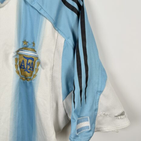 IMG_1292 Argentina football shirt, 2004/06 Home, poor condition - two holes on left sleeve and minor soiling on front and one on back.- view extra 3