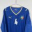 Koszulka piłkarska Włochy, 2007/09 Home, stan bardzo dobry - nieznacznie uszkodzona cyfra na froncie koszulki.- zbliżenie na front
