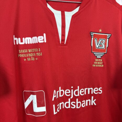 IMG_2053 Velje BK football jersey, 2020/21 Home, poor condition - heavily damaged sponsor prints.- view extra 4