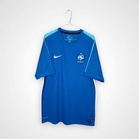 Koszulka piłkarska Francja, 2012/14, stan bardzo dobry - jedno mikro zaciągnięcie na plecach.