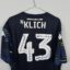 Leeds United FC football shirt, 2018/19 Away, poor condition - heavily damaged prints on both front and back of shirt.- view extra 7