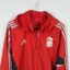 Liverpool FC football shirt, 2008/10, poor condition - several holes on back, soiling on sleeve and cracked print on back of jacket.- close-up of front
