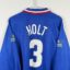 Koszulka piłkarska Oldham Athletic AFC, 1998/00 Home, stan bardzo dobry - mikro zaciągnięcie na froncie oraz nieznacznie popękane nadruki na plecach.- widok