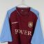 Koszulka piłkarska Aston Villa, 2003/04 Home, stan doskonały- zbliżenie na front