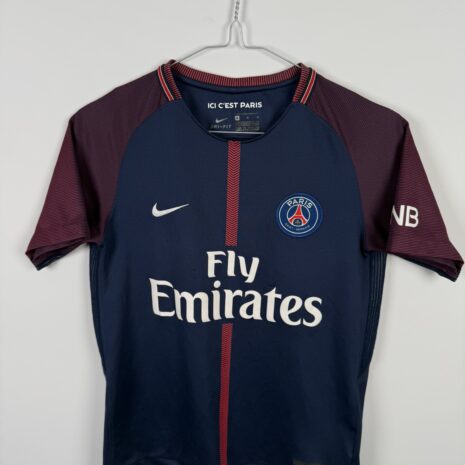IMG_7444 PSG football jersey, 2017/18 Home, good condition - no manufacturer's sticker on the front and a few slight micro stitches.- close-up of front