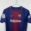 FC Barcelona football shirt, 2017/18 Home, good condition - slight amount of micro stitching.- close-up on front