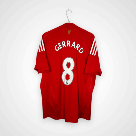 Liverpool FC Fußballtrikot, 2008/10 Home, befriedigender Zustand - zerrissener Kragen, ein paar Micro-Pulls und eine leicht eingerissene Nummer auf dem Rücken.