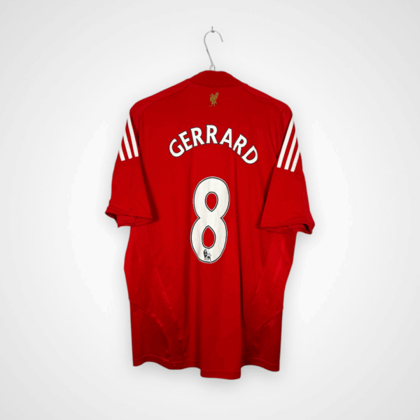 Liverpool FC football shirt, 2008/10 Home, satisfactory condition - torn collar, a few micro pulls and a slightly cracked number on the back.