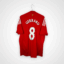 Liverpool FC Fußballtrikot, 2008/10 Home, befriedigender Zustand - zerrissener Kragen, ein paar Micro-Pulls und eine leicht eingerissene Nummer auf dem Rücken.