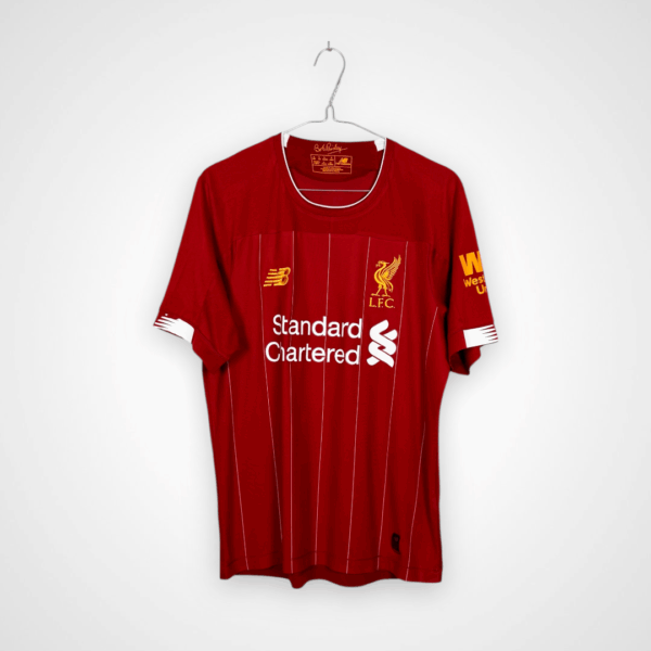 Liverpool FC Fußballtrikot, 2019/20 Home, guter Zustand - beschädigtes Gummiteil am Ärmel und gerissene Nummer auf dem Rücken - Rückansicht