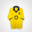 Arsenal FC football shirt, 2003/04 Away, satisfactory condition - damaged sponsor logo on front, minor soiling next to manufacturer's stamp and some micro