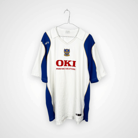 Koszulka piłkarska Portsmouth FC, 2006/07 Away, stan dobry - nieznacznie uszkodzone logo jako oraz nadruk sponsora.