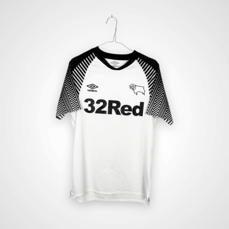 Derby County football shirt, 2019/20 Home, good condition - one minor stain on front and micro pull on back.