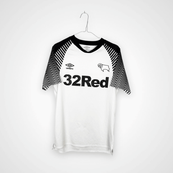 Derby County football shirt, 2019/20 Home, good condition - one minor stain on front and micro pull on back.