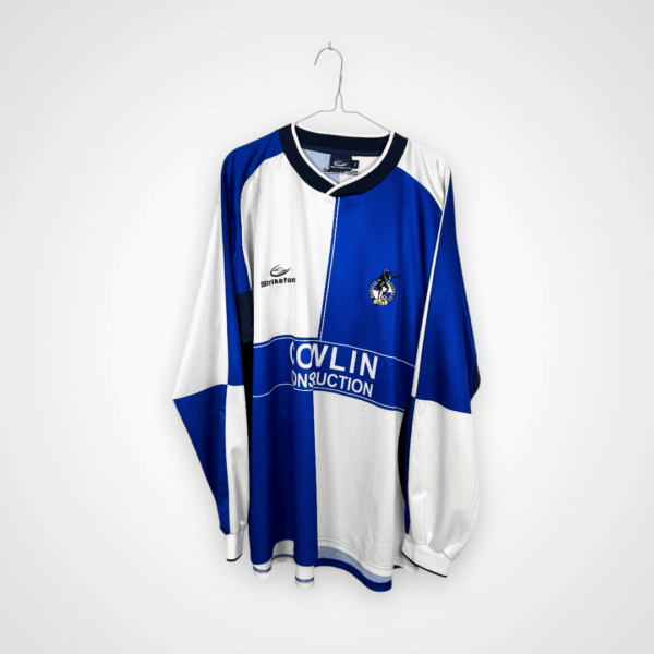 Bristol Rovers FC football shirt, 2003/05 Home, satisfactory condition - noticeable soiling in several areas of the shirt.