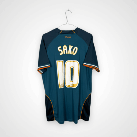 Wolverhampton Wanderers football shirt, 2012/13 Away, good condition - discoloured fabric at collar on front and cracked numbers on back.