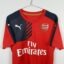 Arsenal FC Fußballtrikot, 2015/16, sehr guter Zustand - ein paar leichte Risse - Nahaufnahme auf der Vorderseite