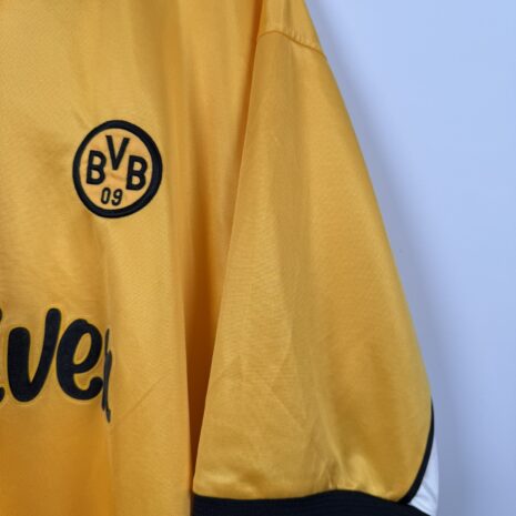 IMG_4217 Borussia Dortmund football shirt, 1998/00 Home, good condition - cracked 'dortmund' lettering on back, one soiling and noticeable micro stitching.- view
