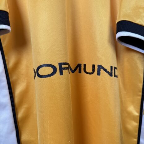 IMG_4222 Borussia Dortmund football shirt, 1998/00 Home, good condition - cracked 'dortmund' lettering on back, one soiling and noticeable micro stitching.- view
