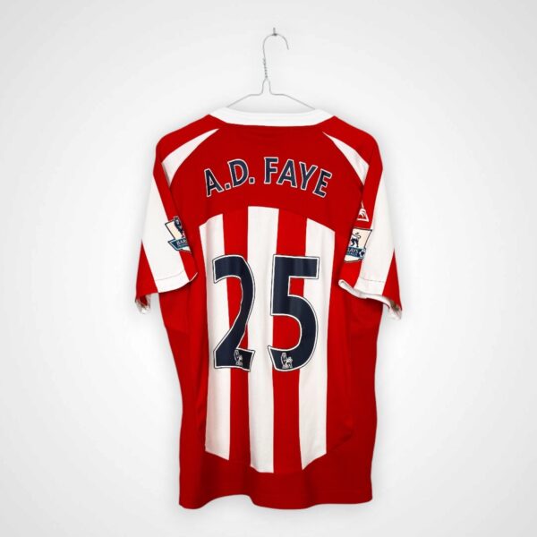 Stoke City FC Fußballtrikot 2009/10 Heim 25 A. D. Faye [M].